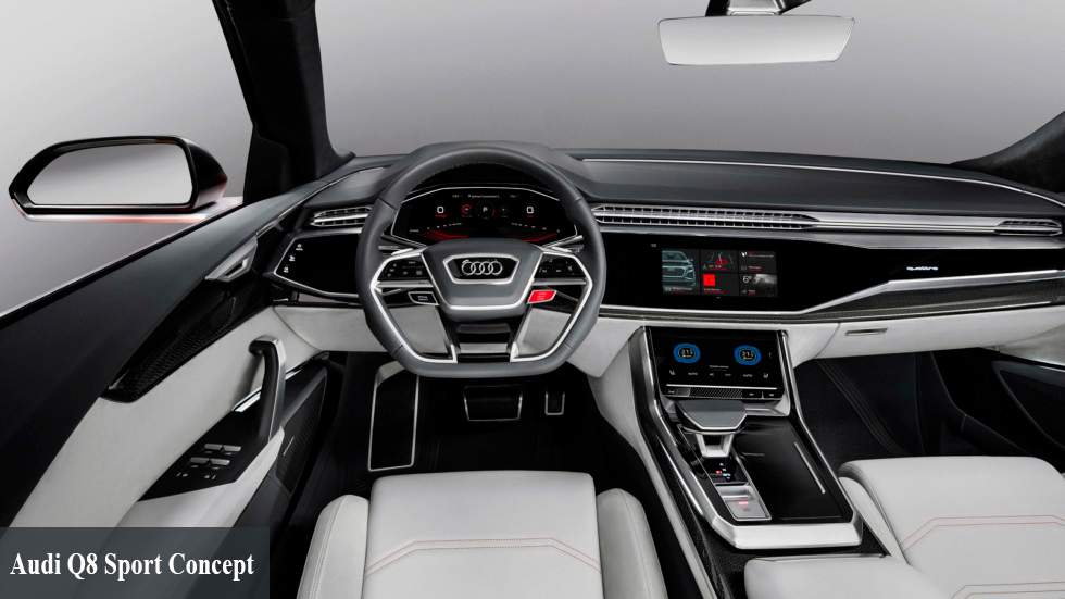 Audi Q8 вид изнутри